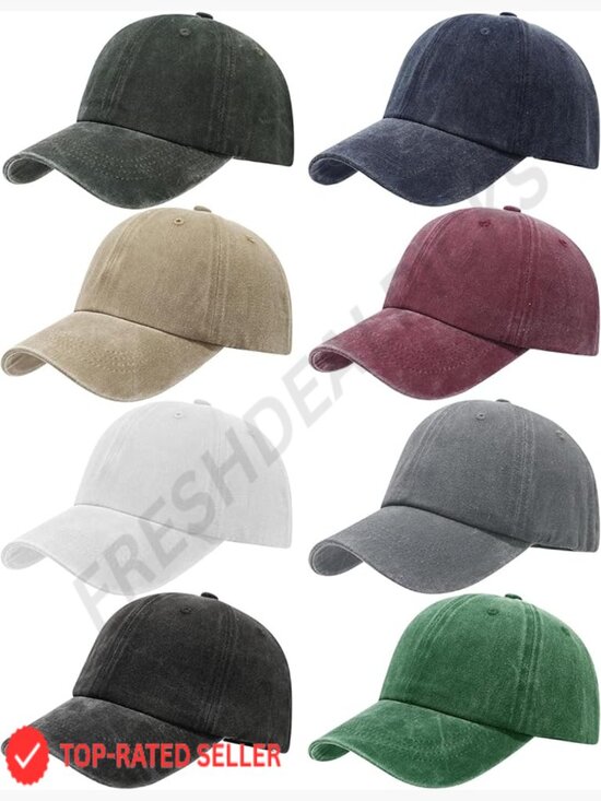 8 Pack Vintage Washed Baseball Cap Distressed Cotton Dad Hat Unisex Trucker main image 6